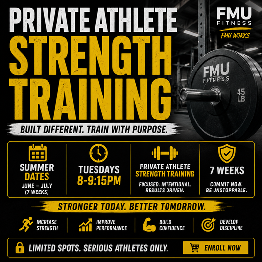 (Private) Athlete Strength Training Tue 8-9:15pm (June 9th, 16th, 23rd, 30th, July 7th, 14th, & 21st)